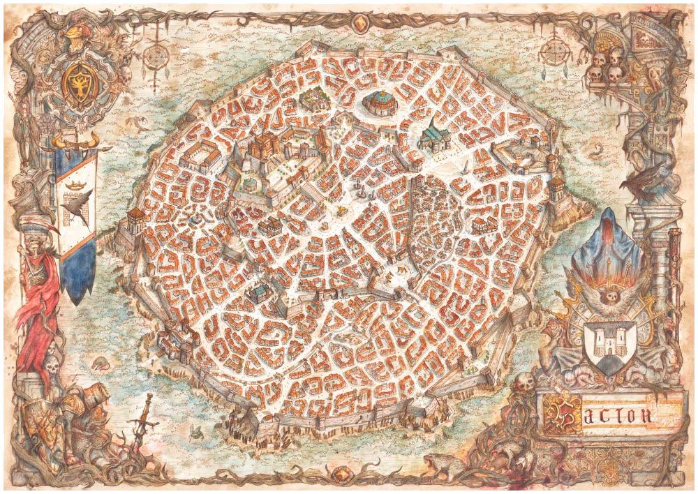 Фотография Oathsworn: Верные клятве. Тайны Темнолесья. Набор схем городов [=city]